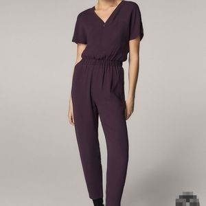 Massimo Dutti Romper Overall Jumpsuit Plum Purple